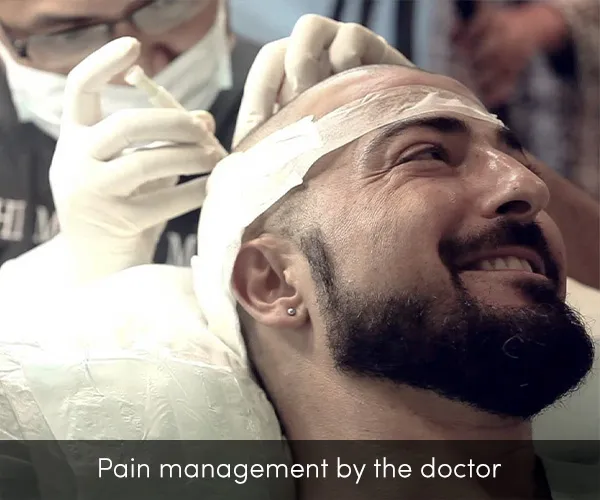 patient happy during hair transplant in hair transplant surgery at seraphic indore