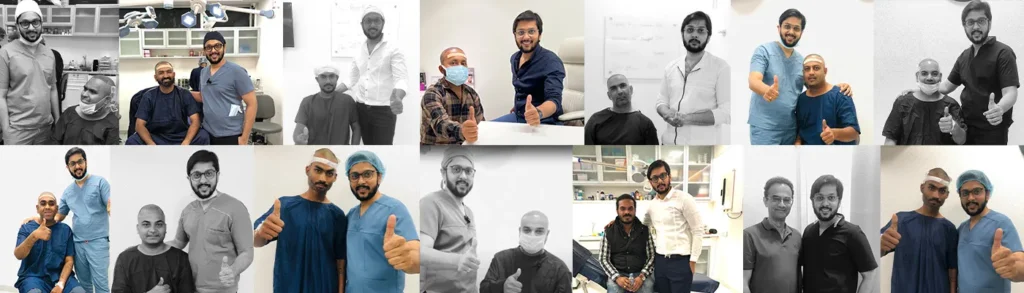 happy hair transplant patients at seraphic hair clinic in indore